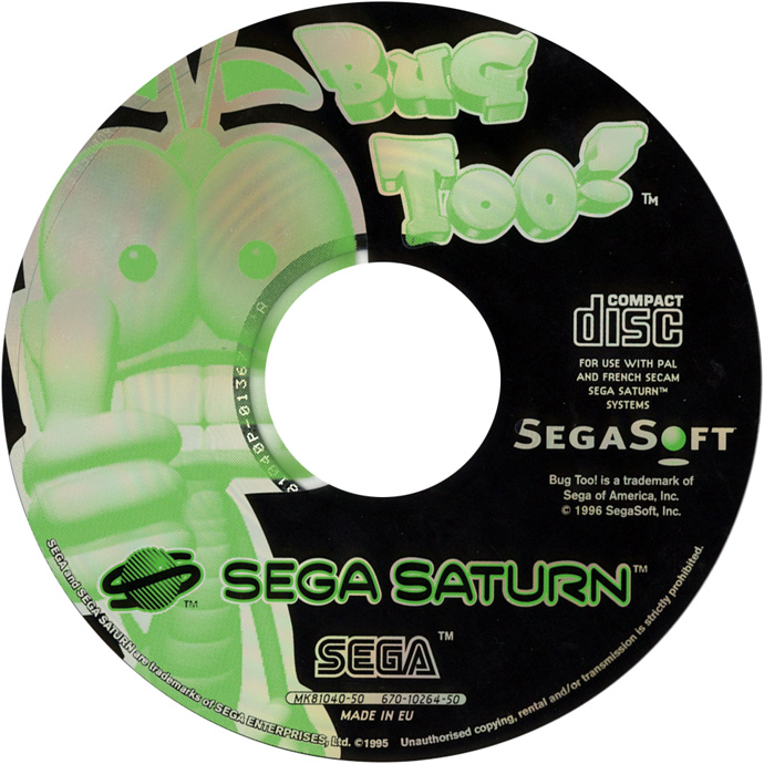 Sega Saturn B Bug Too E Game Covers Box Scans Box Art CD Labels Cart Labels